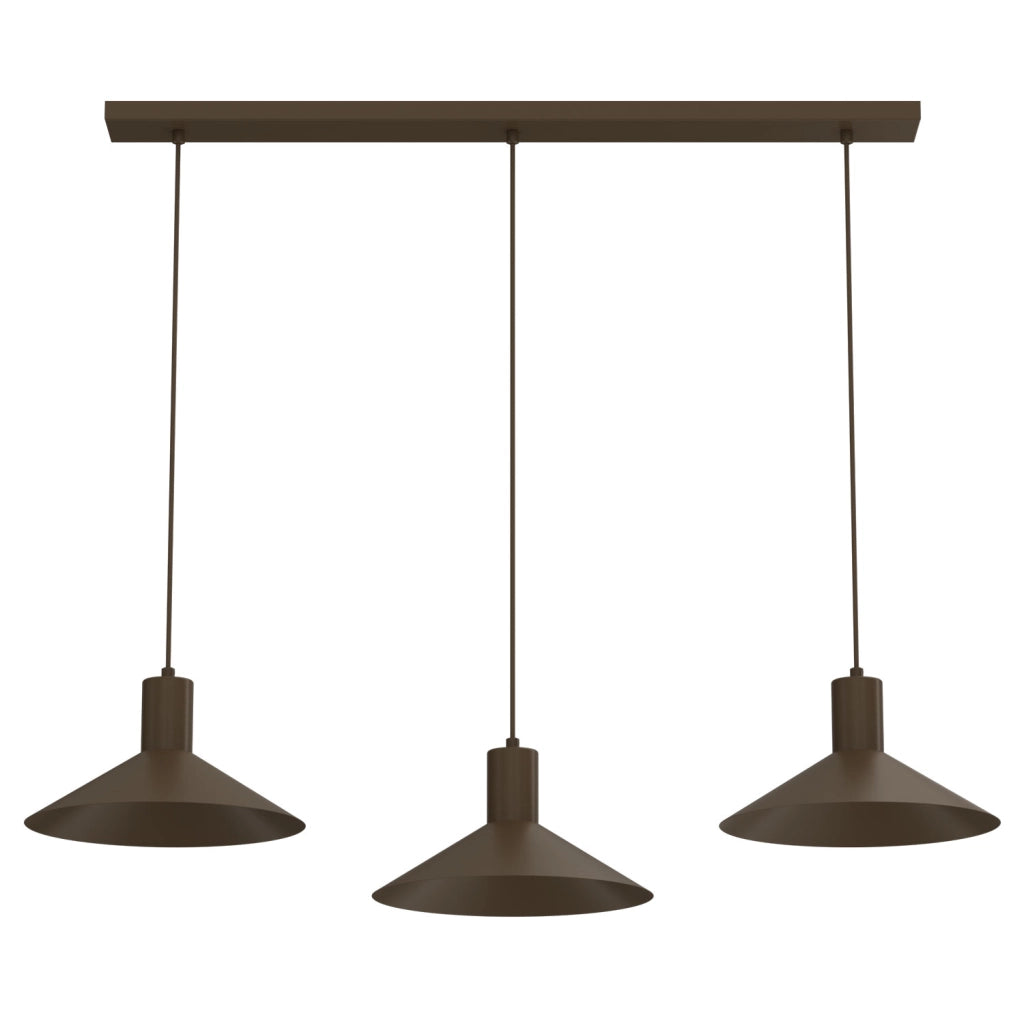 Lampada a sospensione Nox 3xGU10 bronzo acciaio