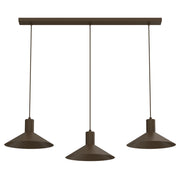 Lampada a sospensione Nox 3xGU10 bronzo acciaio