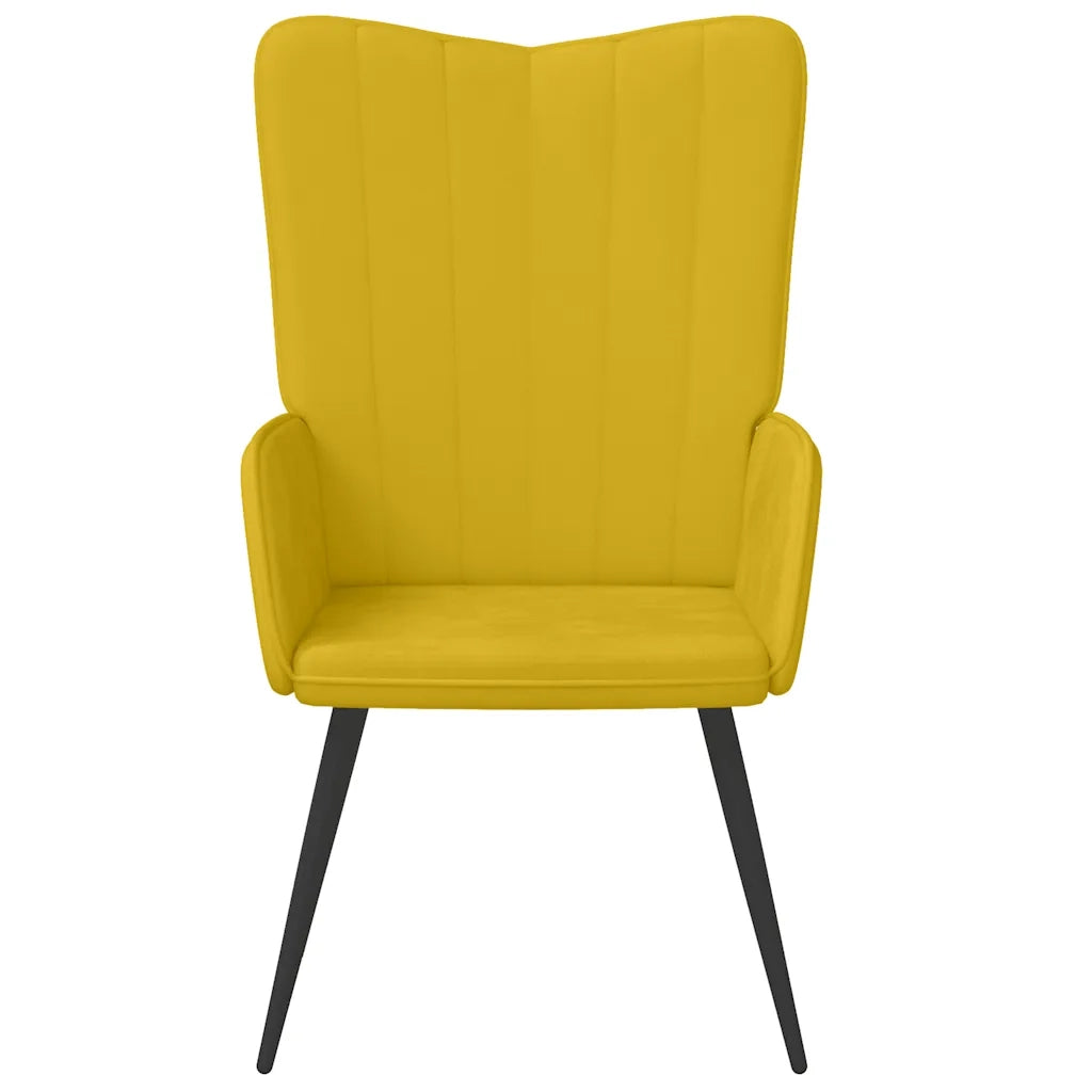 Sedia Relax Giallo Senape in Velluto 327684
