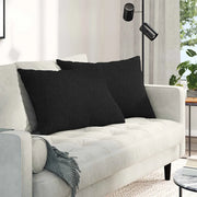 Cuscini da Divano 2 pz-Set di 2 Cuscini per Sofa Nero 70 x 50 cm Tessuto 201265