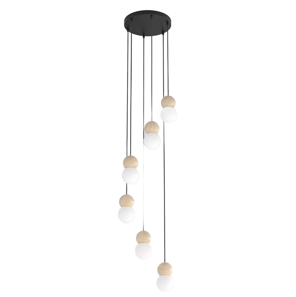Lampada a sospensione anello LOOP LED nera Emibig