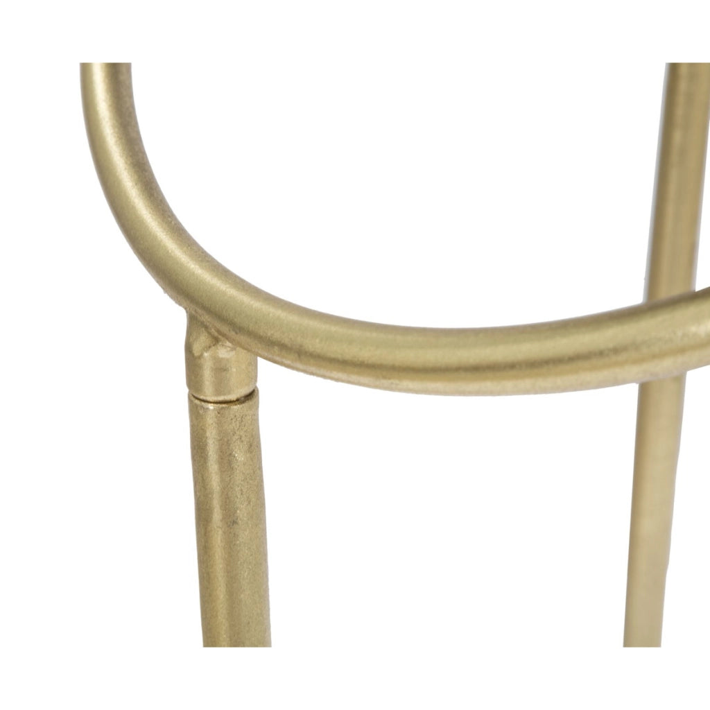 Tavolino VKH593, Oro, Metallo, 40x40x80 cm