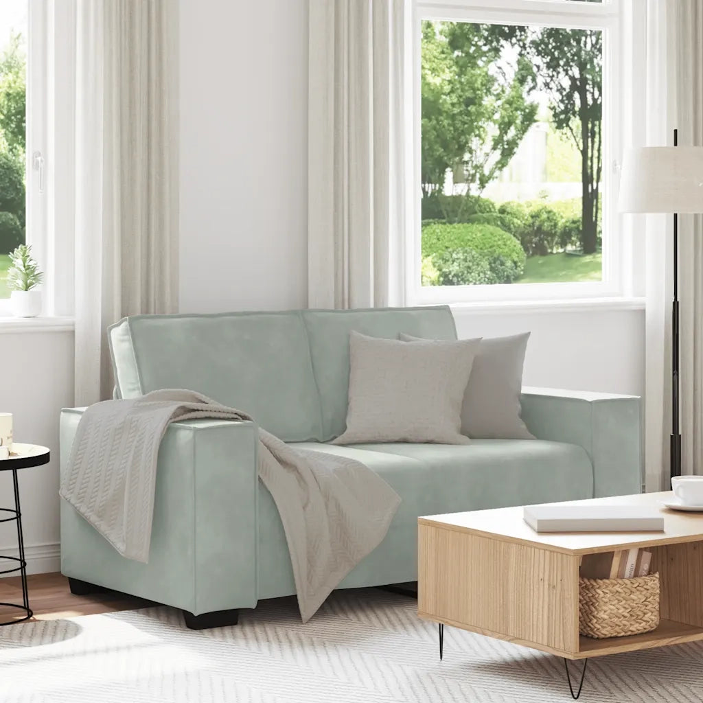 Divano a 2 Posti-Sofa 2 Posti Grigio Chiaro 120 cm in Velluto 439673
