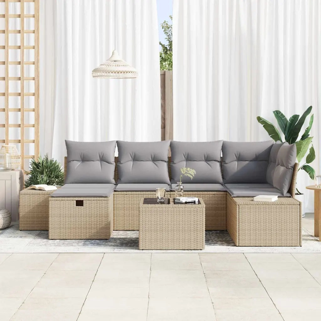 Set di divani con cuscino 6 pcs polyrattan 3360721