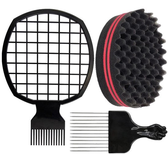 Set di tre kam per capelli a twist afro