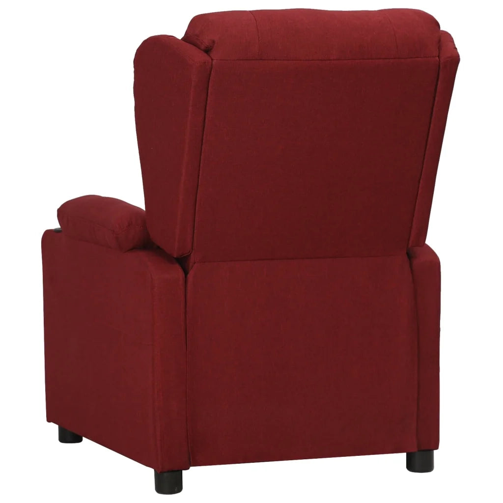 Poltrona Reclinabile in Tessuto Rosso Vino 339051