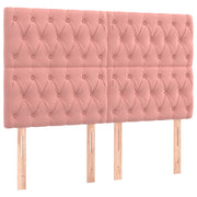 Testiera | Testata Rosa 144x7x118/128 cm Velluto
