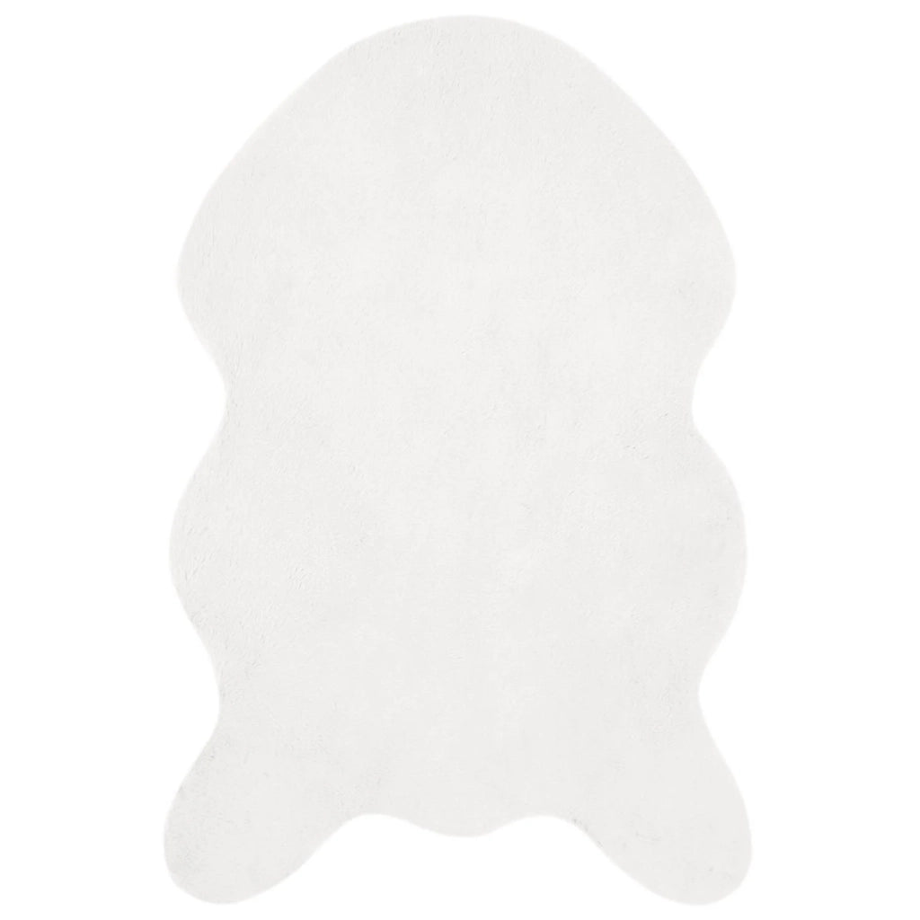 Tappeto antiscivolo in sintetica di coniglio OLITE Bianco 42021630