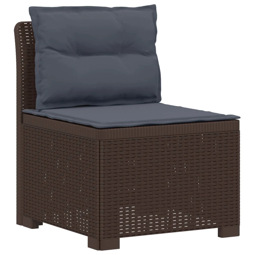 Divano da esterno-Divano da Giardino a 2 Posti con Cuscini Aspetto Rattan PP 563331