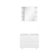 Vicco Set mobili bagno Bianco 2 parti, mobile base 80 cm