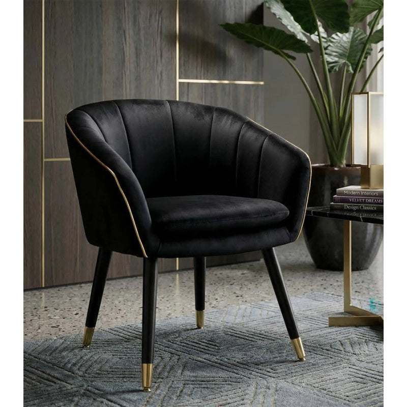 Poltrona Paris Nera/gold cm 62x58x78