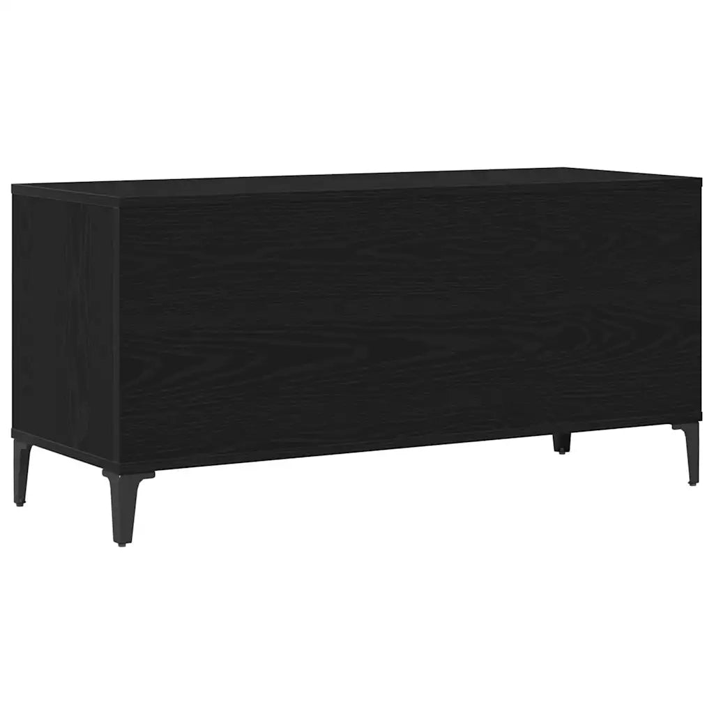 Mobile porta vinili Rovere Nero 100 x 38 x 48 cm 862869