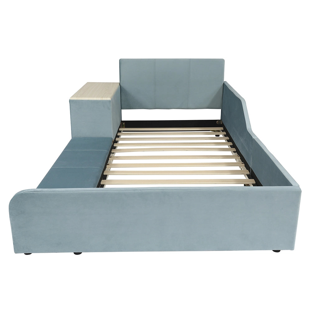 Letto bambini - Xylo - 90x200 cm scrivania blu