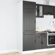 Armadio da Cucina Lucca Nero in Legno Multistrato 853868