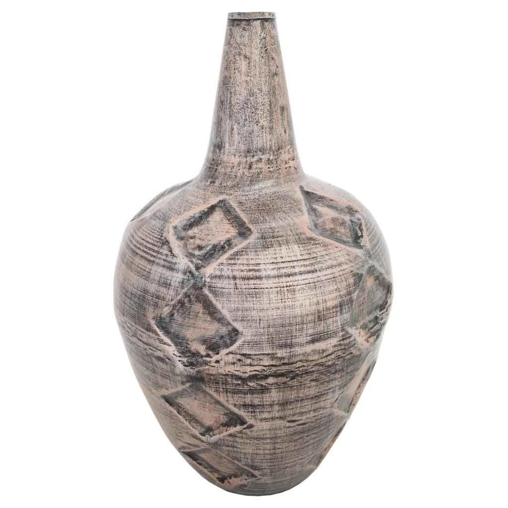 Vaso in metallo ramato 30,5x30,5x50,5h