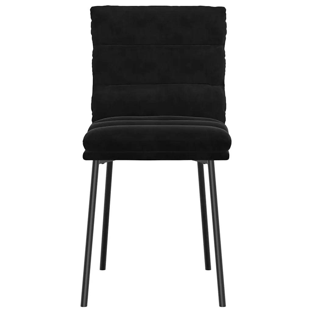 Sedie da Pranzo 2 pz Nere in Velluto 4101288