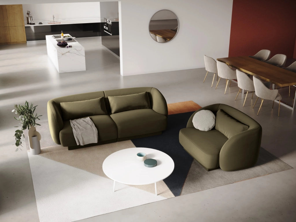 Cosmopolitan Design - Poltrona "Tulum" in velluto verde 