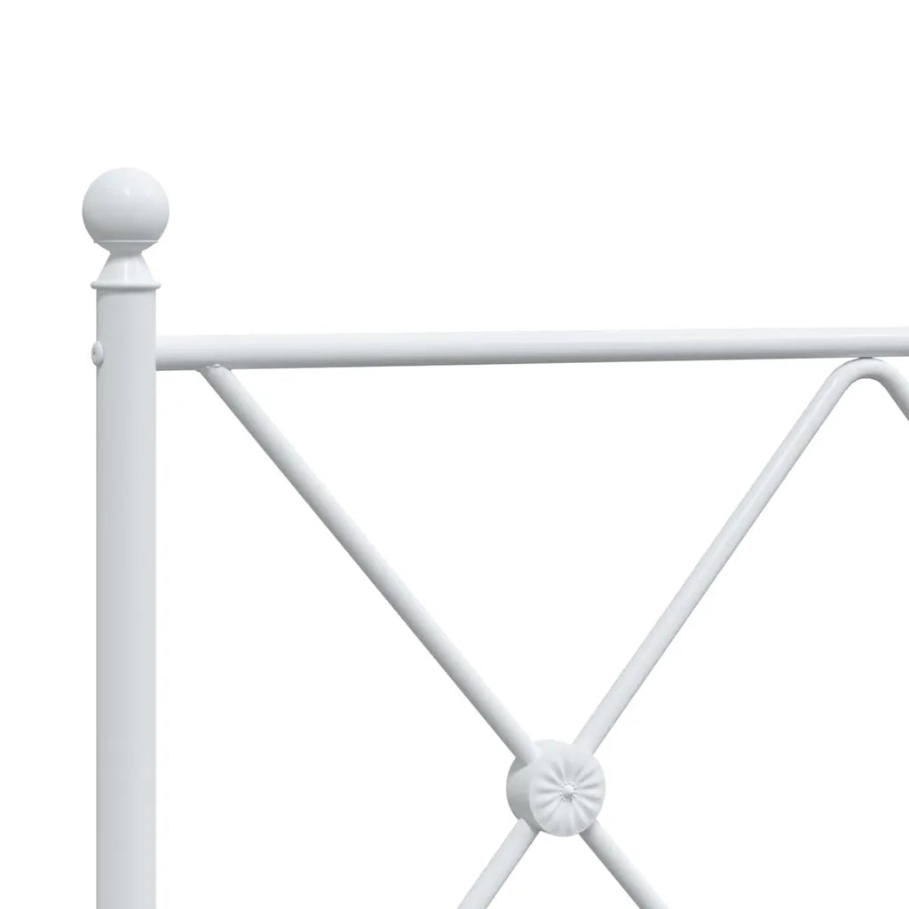 Testiera di Ricambio in Metallo Bianco 80 cm 376578