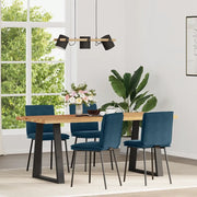 Sedie da Pranzo 4 pz Blu in Velluto 3315354