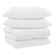 Piumone | Duvet Invernale con cuscino 3 pz Bianco Microfibra
