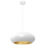 Lampada a sospensione ovale bianca oro Ø50 E27 Luminex