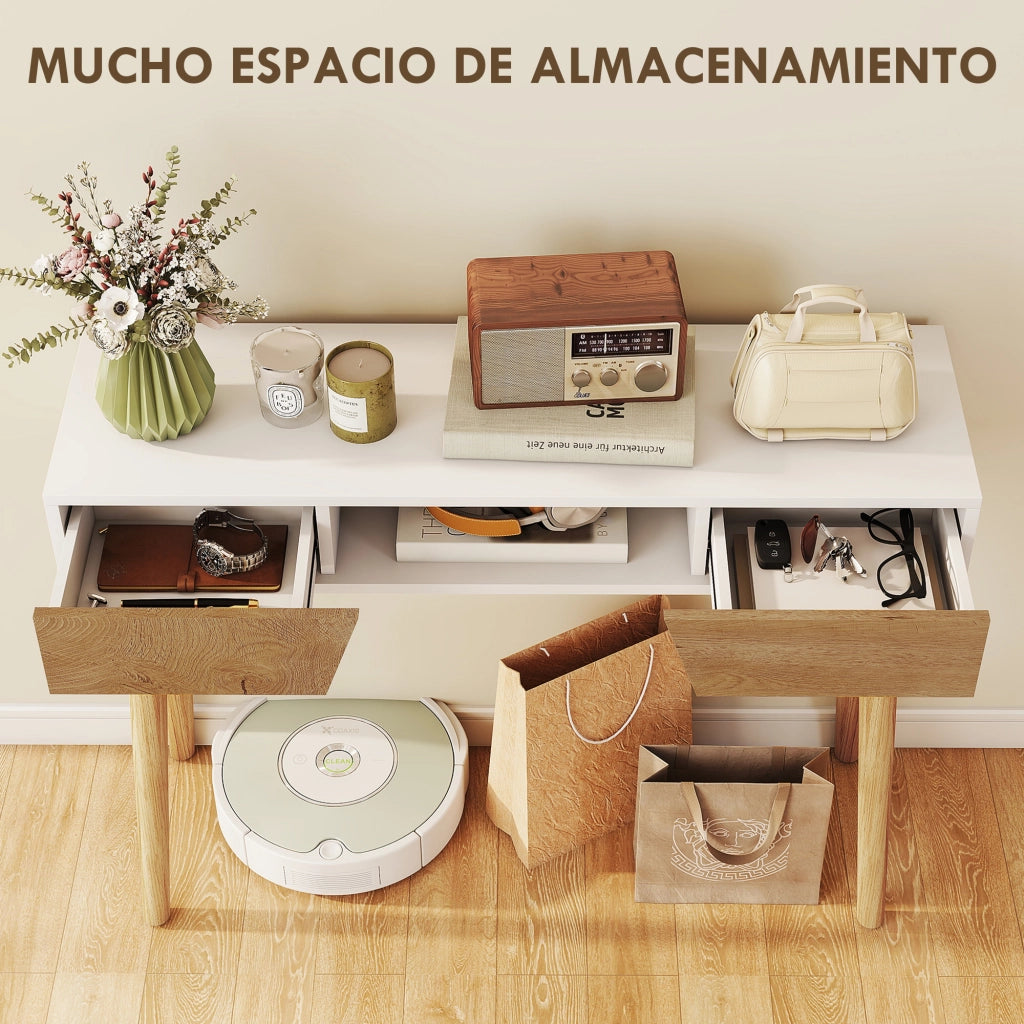 Consolle Ingresso con 2 Cassetti ¨C Xylo ¨C Legno Bianco