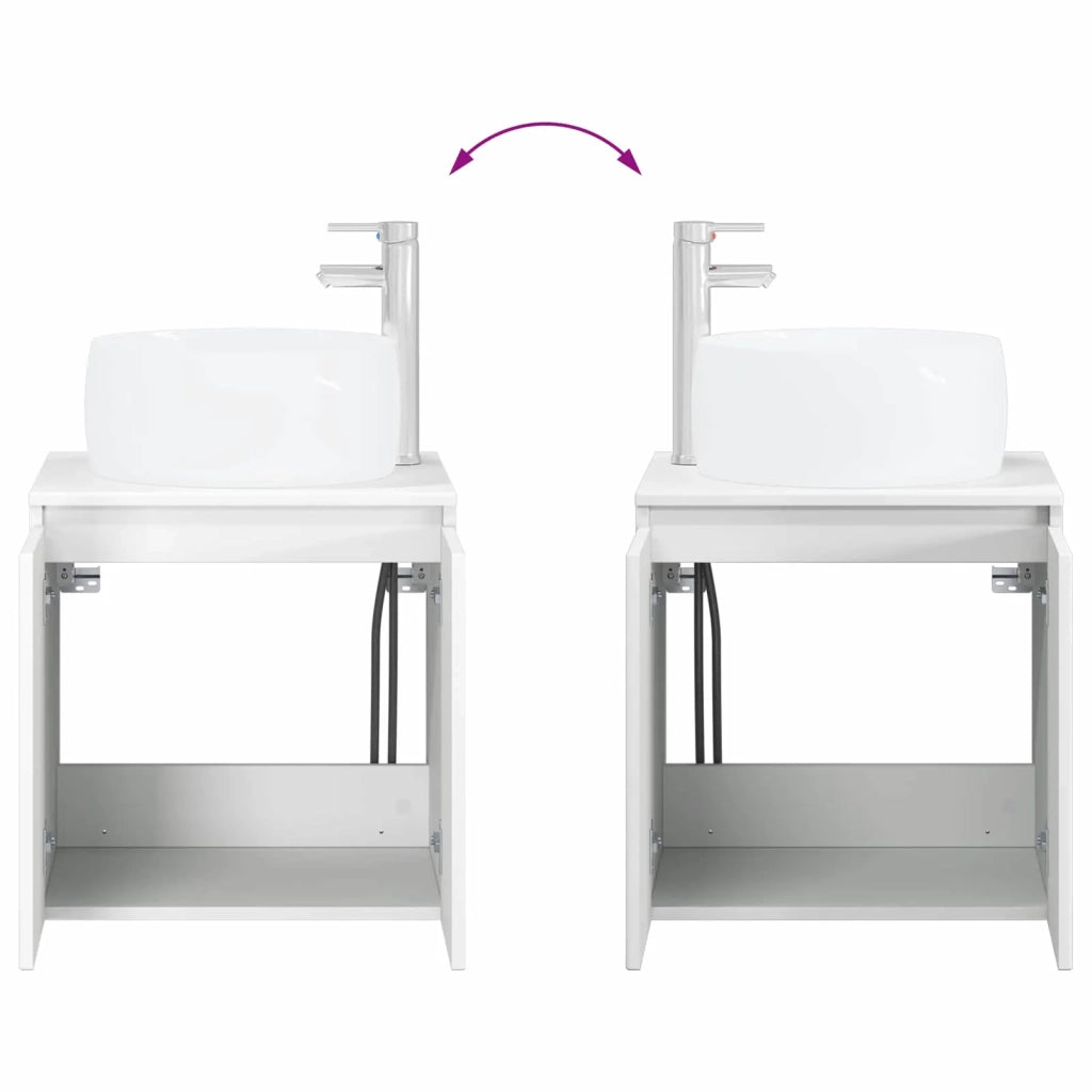 Mobile Lavabo da Parete Bianco 49,5 x 44,5 x 66 cm 890452
