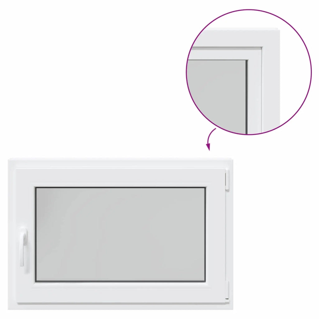 Finestra per Soffitta RISOR Bianco 90 x 60 cm PVC e Vetro 42047246