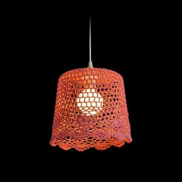 Lampadario DAISY paralume a sospensione rosa   max. 15W