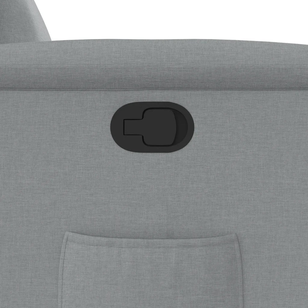 Poltrona | Sedia Relax Reclinabile in Tessuto Grigio Chiaro