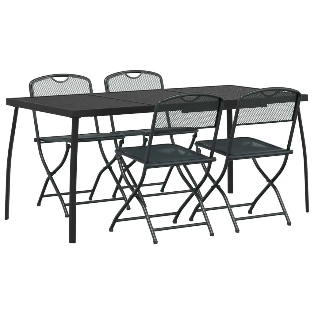 Set di Mobili da Esterno 5 pcs Antracite Ferro e Acciaio 3422897
