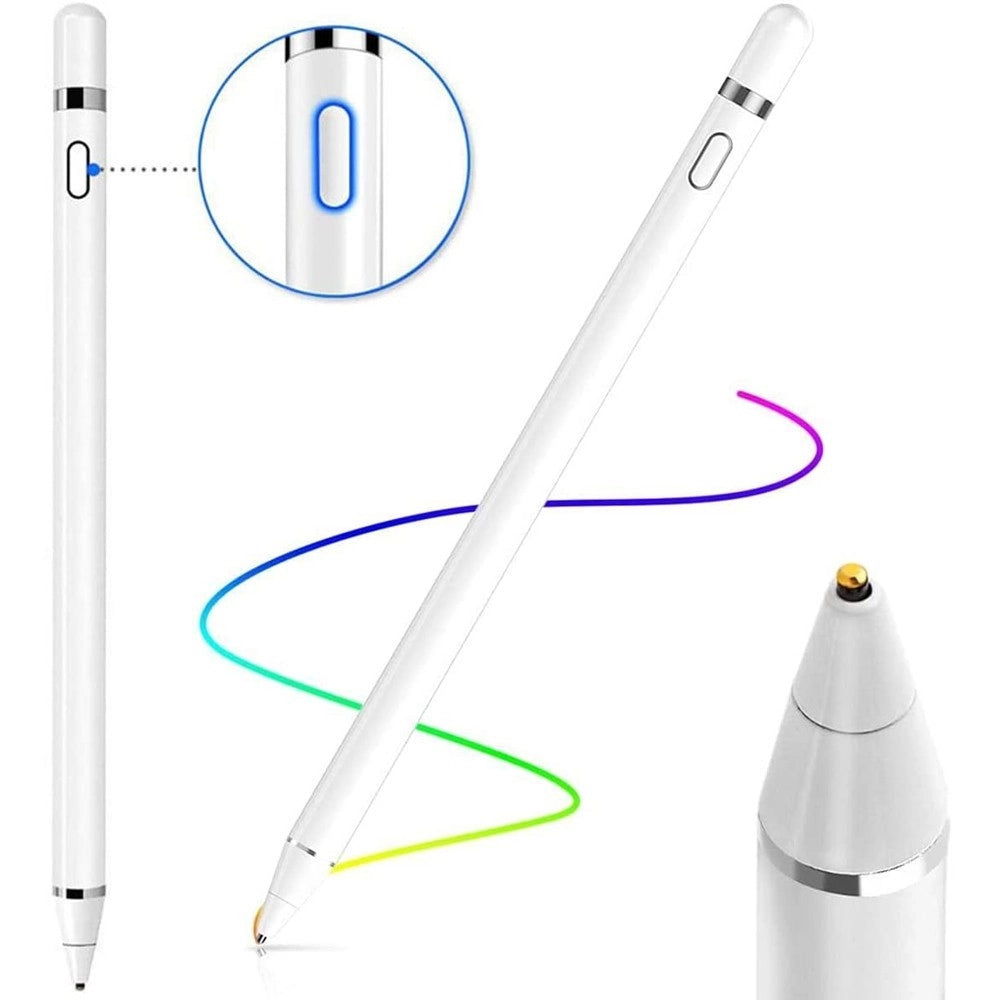 Trade Shop - Penna Stilo Pennino Capacitivo Da 1,2mm Digitale Ricaricabile A Punta Fine Touch -