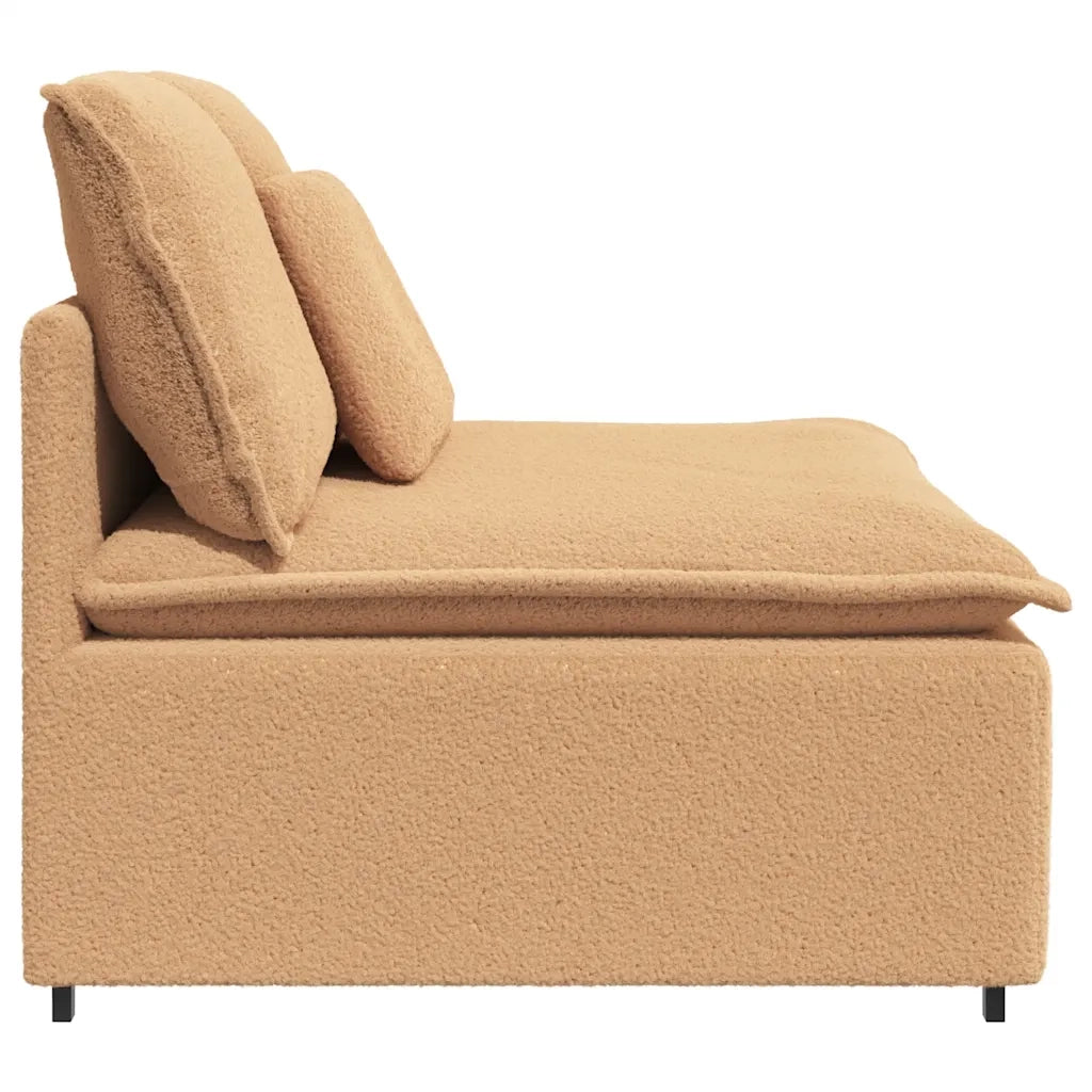 Modulo Centrale Divano Modulare con Cuscini Beige 100 cm 4104446