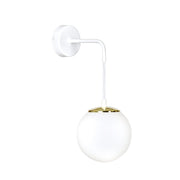 Applique da parete Emibig OGNIS bianco oro vetro 1xE14