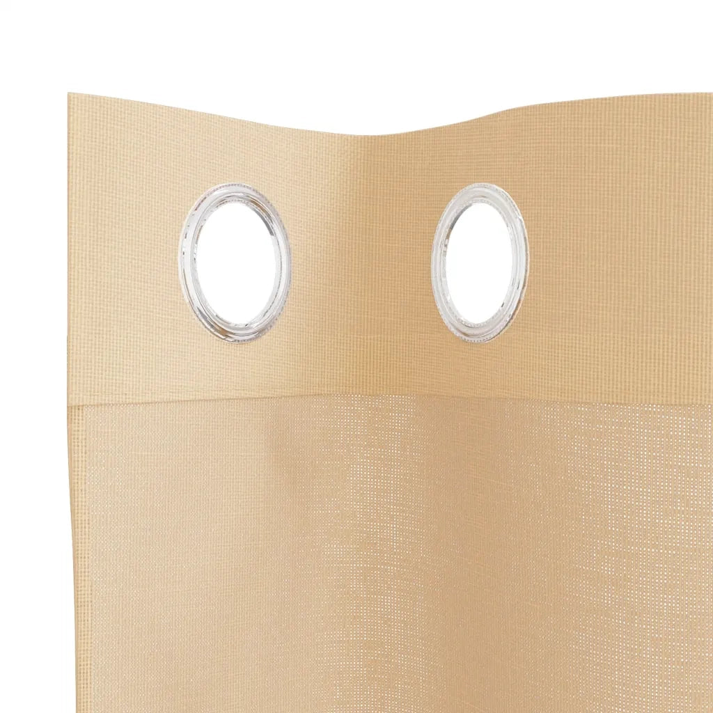 Tende in Voile con Occhielli 2 pz Sabbia 4102123