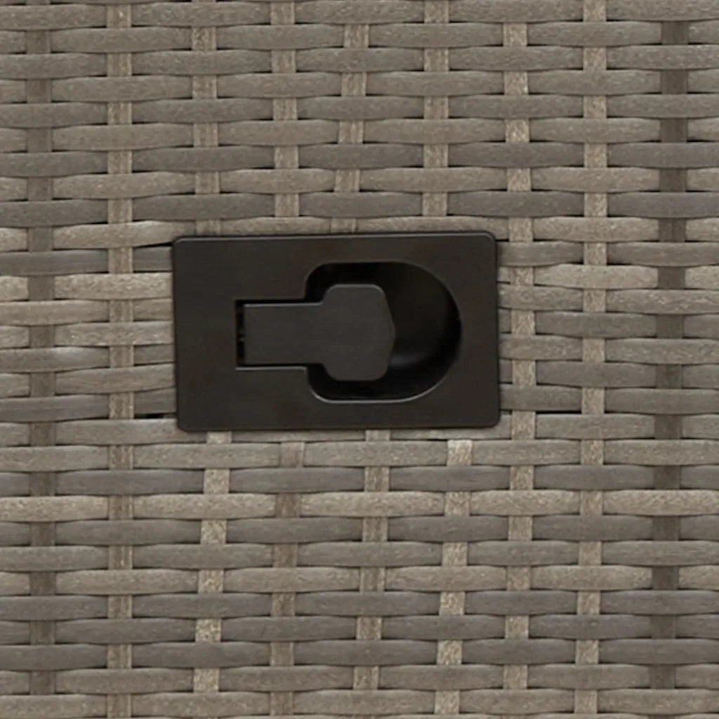Set da Bistrot 3 pz con Cuscini Grigio in Polyrattan 365656