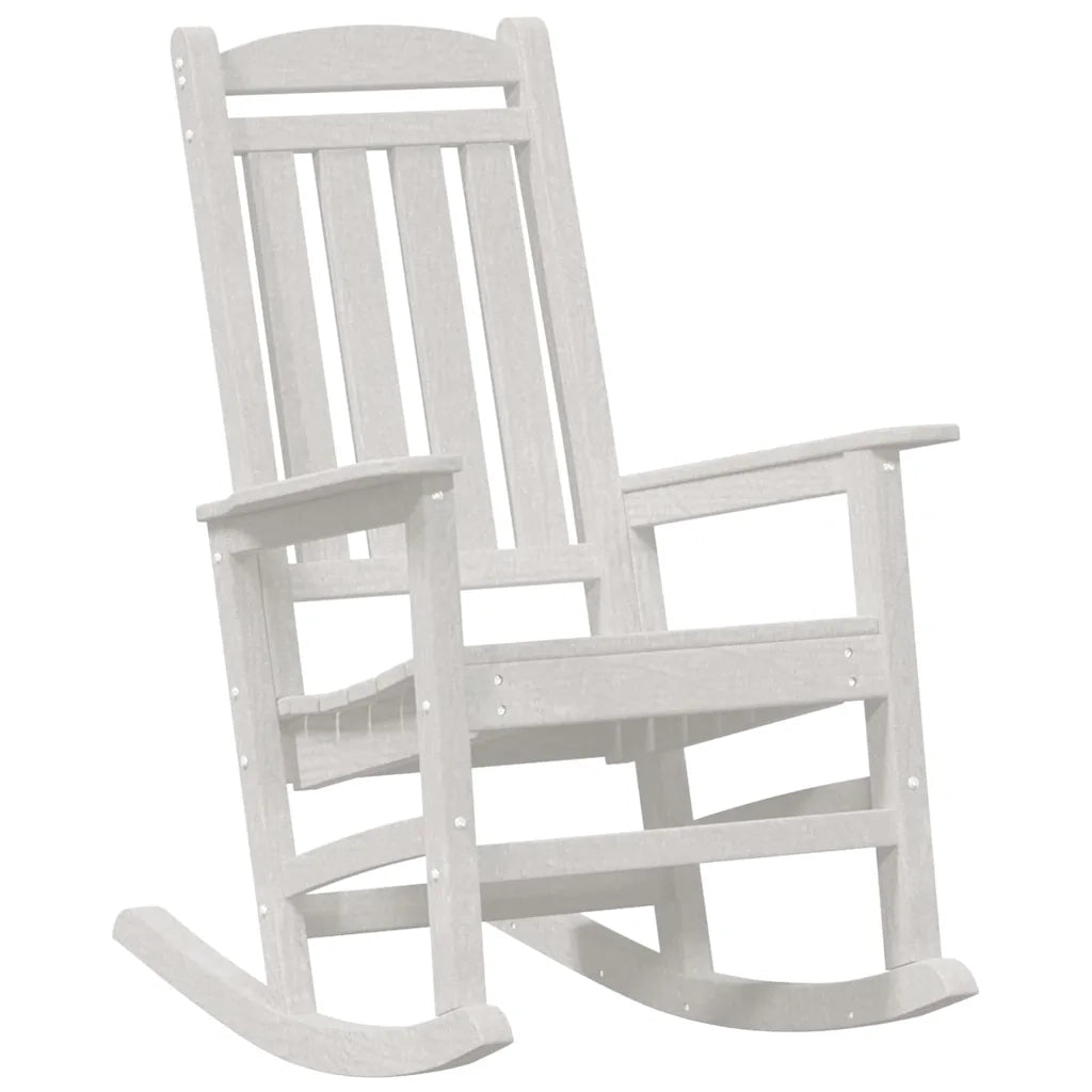 Sedia a dondolo da giardino Bianco 92 x 70 x 108cm HDPE 42006613