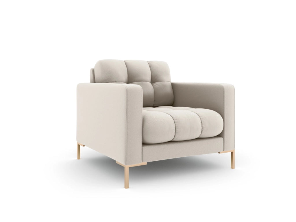 Cosmopolitan Design - Poltrona "Bali" in tessuto strutturato beige 