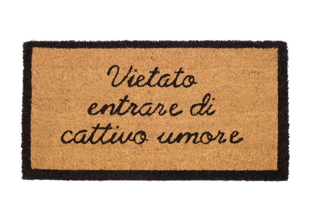 Zerbino Entrata Ingresso Casa Esterno Antiscivolo In Cocco Funny Vietato Entrare