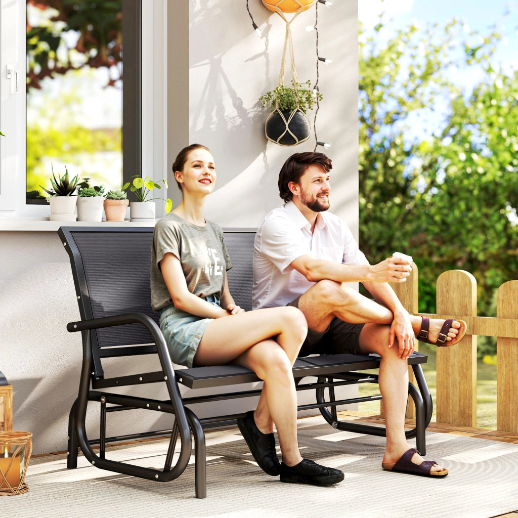 Divano da Giardino 2 Posti con Braccioli ¨C Minimal ¨C Tessilene Grigio