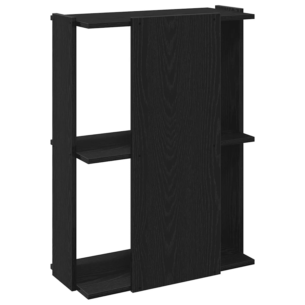 Libreria a 3 Ripiani Nera 60x30x80 cm in Legno Multistrato 860257