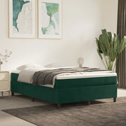 Struttura Letto a Rete a Molle Verde Scuro 140x200 cm in Velluto 3121123
