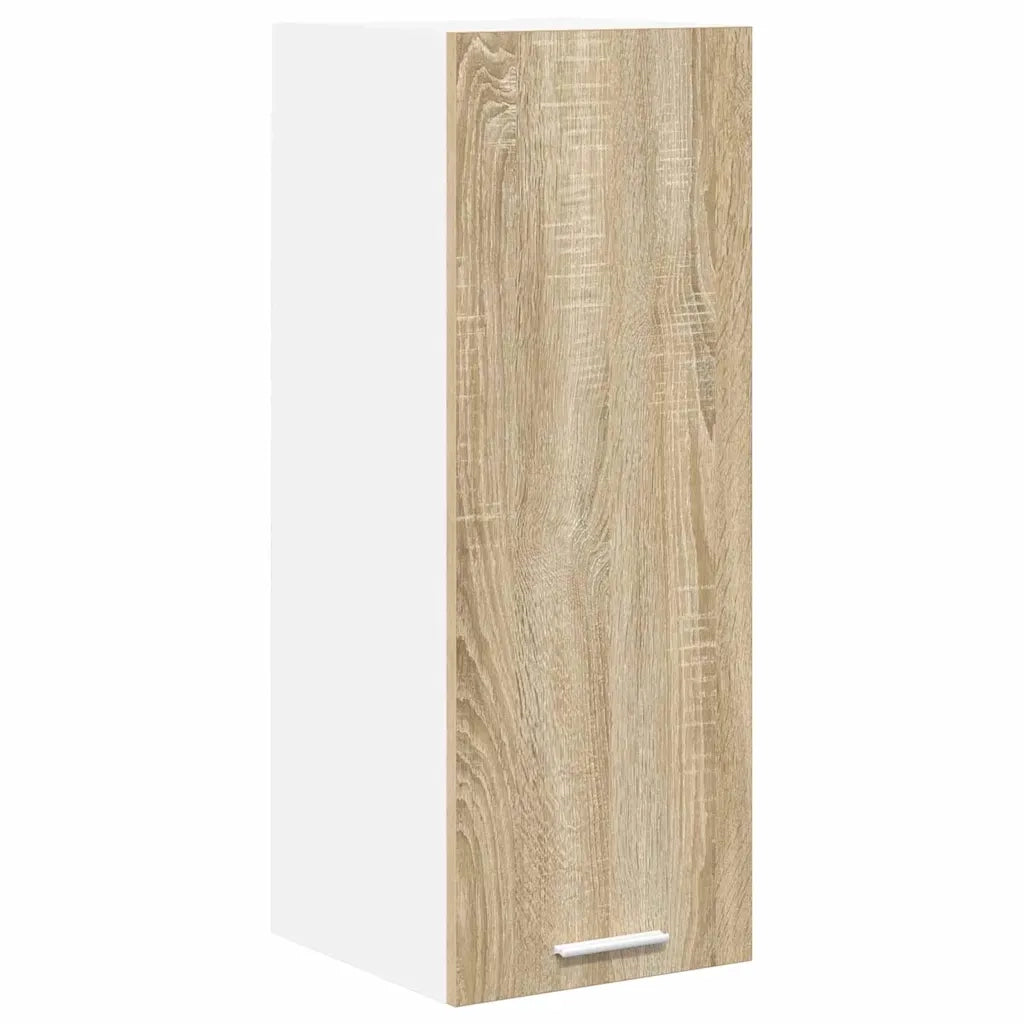 Armadio pensile 2 pcs Quercia Sonoma e Bianca 30 x 31 x 80 cm 884247