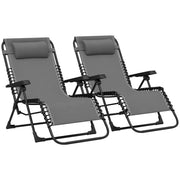 Lettino da sole pieghevole ¨C Minimal ¨C Grigio 90x65x112 cm