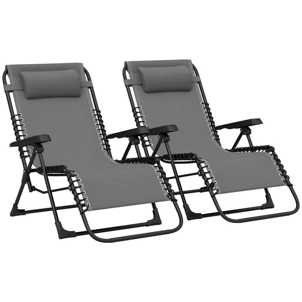 Lettino da sole pieghevole ¨C Minimal ¨C Grigio 90x65x112 cm