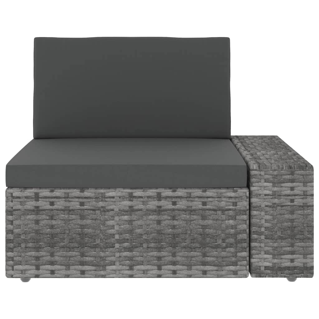 Set di mobili da giardino mobili da esterno set da 8 pezzi resina intrecciata grigia 02_0017883