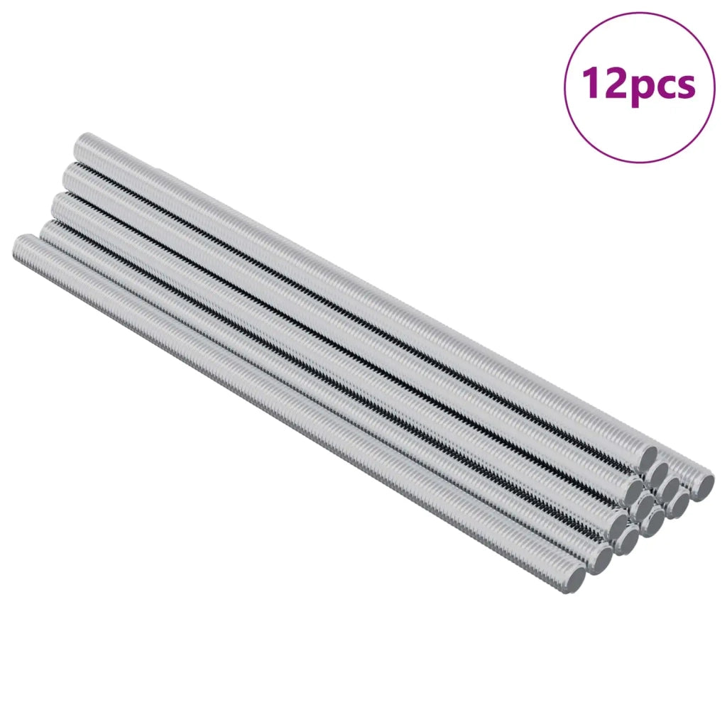 Asta Filettata 12 pz Argento 6 x 135 mm Acciaio CFW4549665