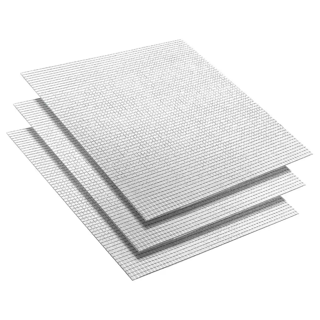 Piastrella a Mosaico con Specchio 3 pcs Argento 30 x 30 cm 42017627