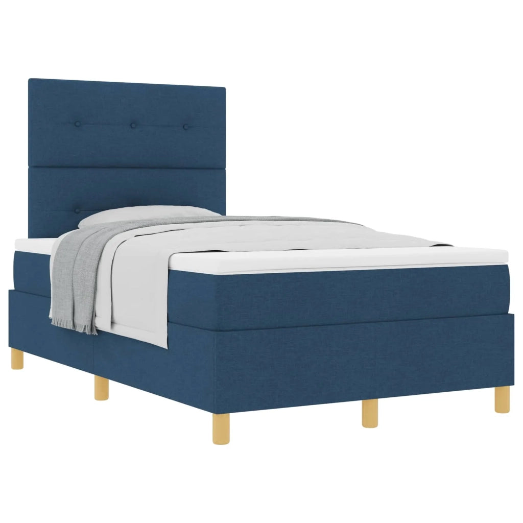 Letto a molle con materasso Blu 120 x 190 cm Tessuto 3339608