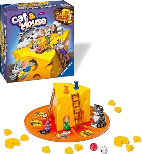 Ravensburger Giochi da tavolo per gatti e mouse per bambini dai 4 anni in su - da 2 a 4 giocatori - Regali per bambini